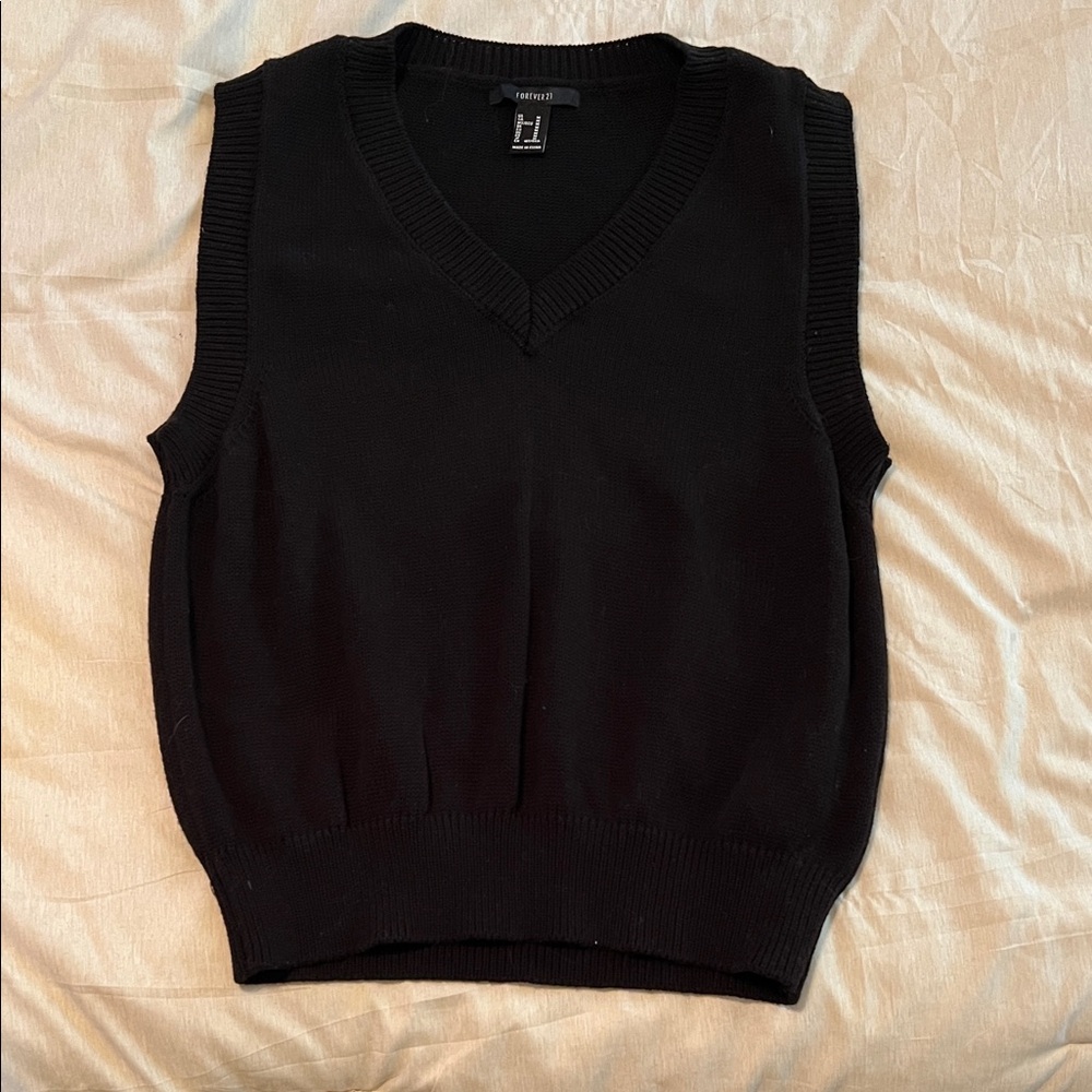H&M V-Neck Black Sweater Vest